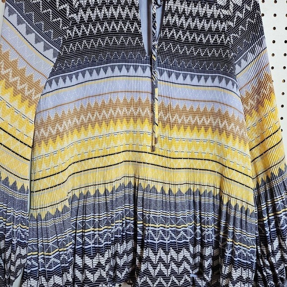 Ted Baker Deliie Blouse Womens Size 3 Accordion Pleated Balloon Sleeve Pullover - Picture 4 of 11